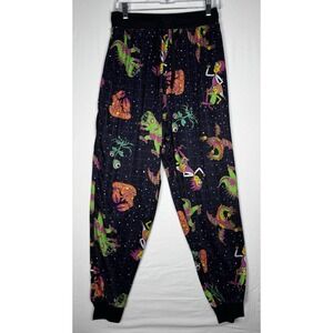 Rick and Morty Pajama Pants Adult Swim Mens Medium Black Graphic